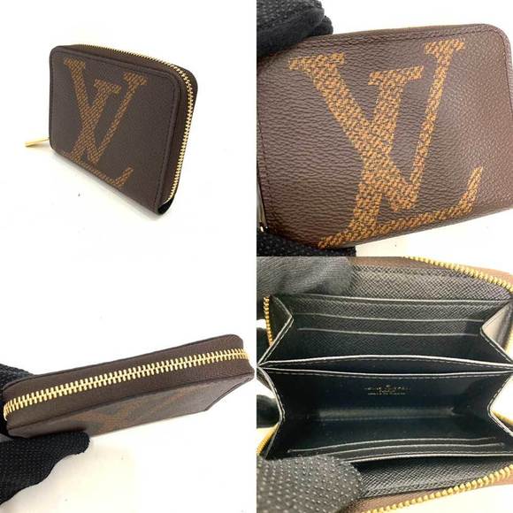 Louis Vuitton Wallet Zippy Coin Purse Case Brown Round Full Zip Square Ladies... - Picture 3 of 4